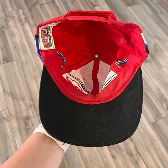 Vintage Chevrolet Racing Red Athletic Hat Nascar Flames - Picture 5 of 6